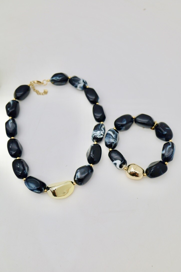 Großhändler J'AIME GEMME - HALSKETTEN- UND ARMBAND-SET