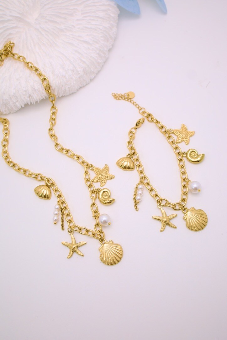 Großhändler J'AIME GEMME - HALSKETTE UND ARMBAND SET