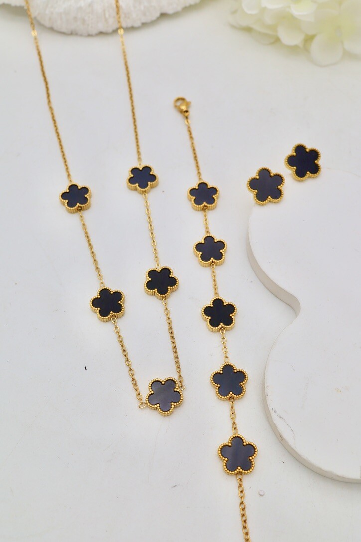Mayorista J'AIME GEMME - CONJUNTO DE COLLAR, PULSERA Y PENDIENTES DE DOBLE CARA
