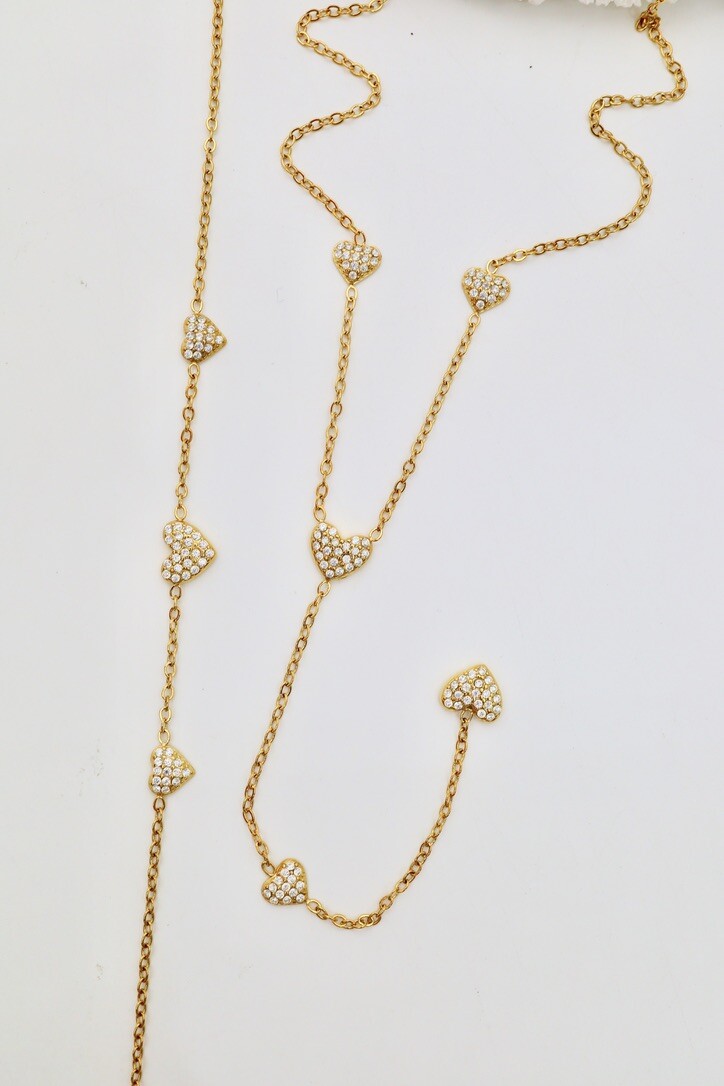 Grossista J'AIME GEMME - Set Collana e Bracciale in Zirconi