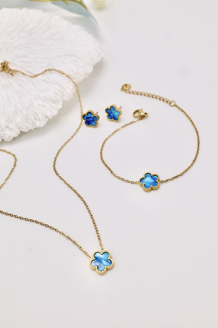 Mayorista J'AIME GEMME - CONJUNTO DE COLLAR, PULSERA Y PENDIENTES DE DOBLE CARA