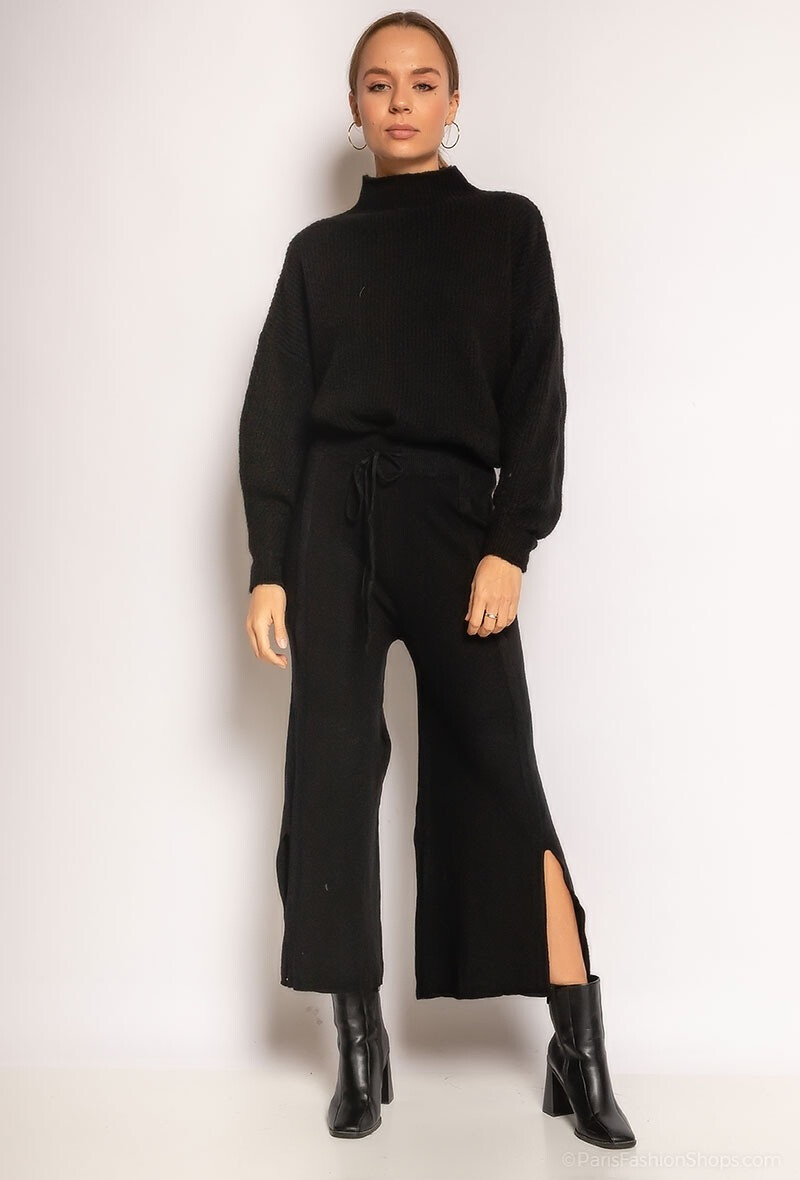 Grossiste J&D Fashion - Pantalon en maille avec fentes