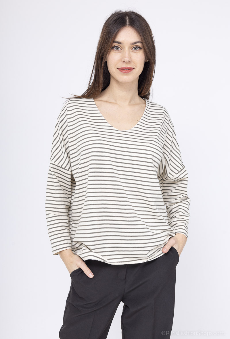 Wholesaler J&D Fashion - STRIPED SWEATER