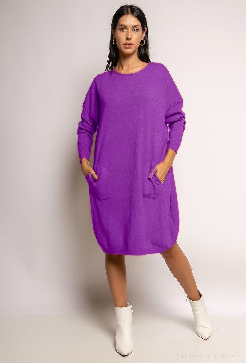 Wholesaler J&D Fashion - Knit dress with button on the back