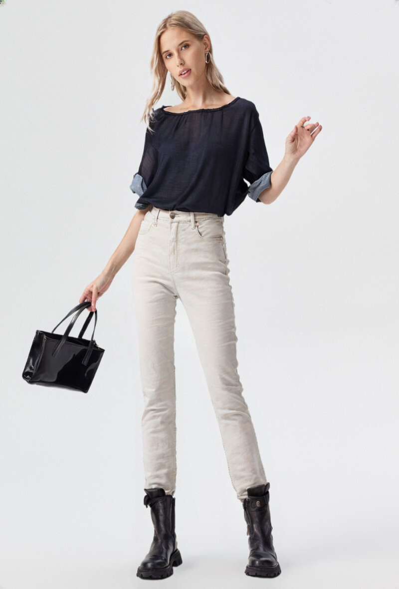 Wholesaler J&D Fashion - High jeans buttoned