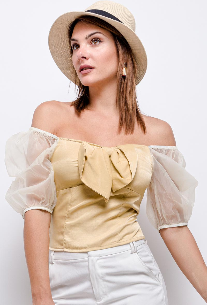 Mayorista J&H Fashion - Blusa con mangas abullonadas