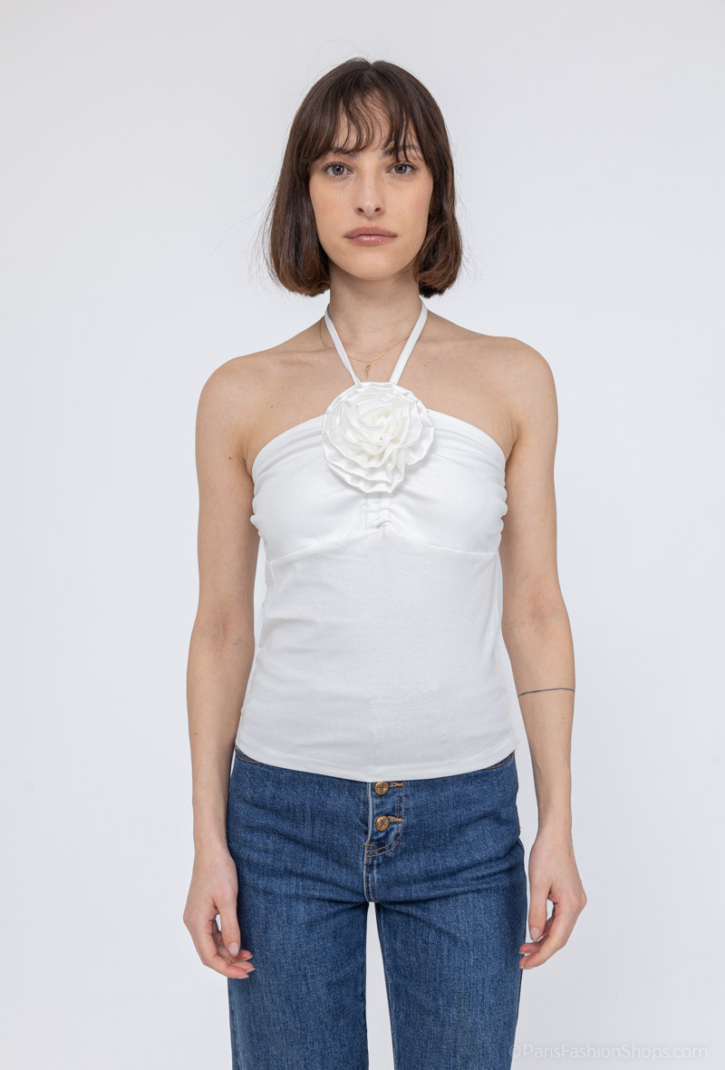 Großhändler J&H Fashion - Gestricktes Tanktop mit Blume