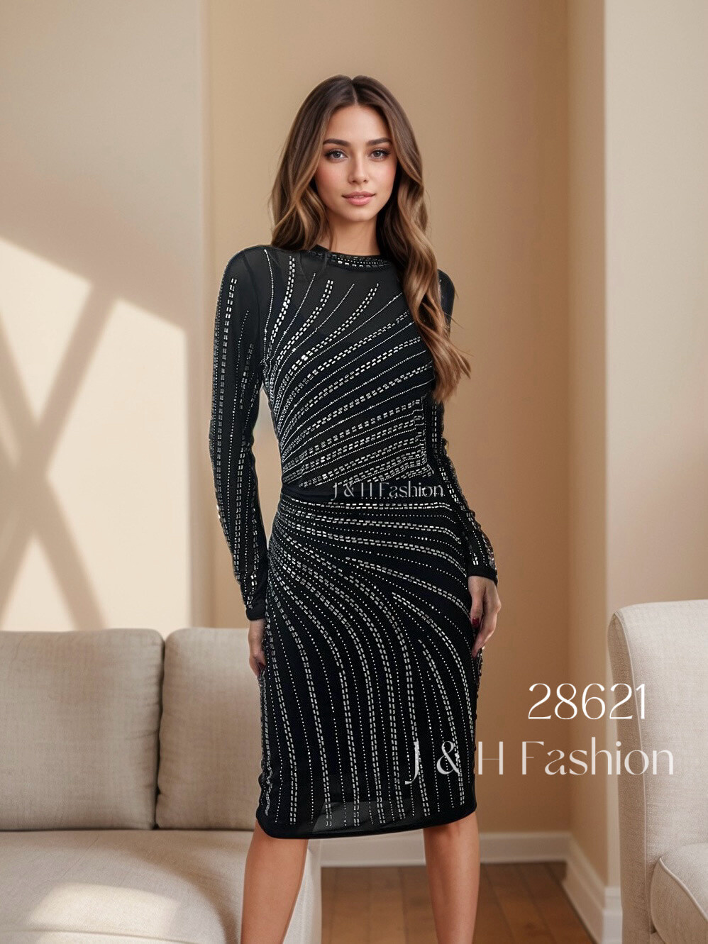 Großhändler J&H Fashion - Tüll-Set mit Strasssteinen für eine schicke, elegante Party