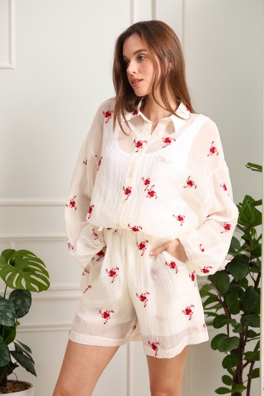 Wholesaler J&H Fashion - OVERSIZE SHORT SHOT HITE FLUID Silk with Elegant Chic Casual Elegant Elegant