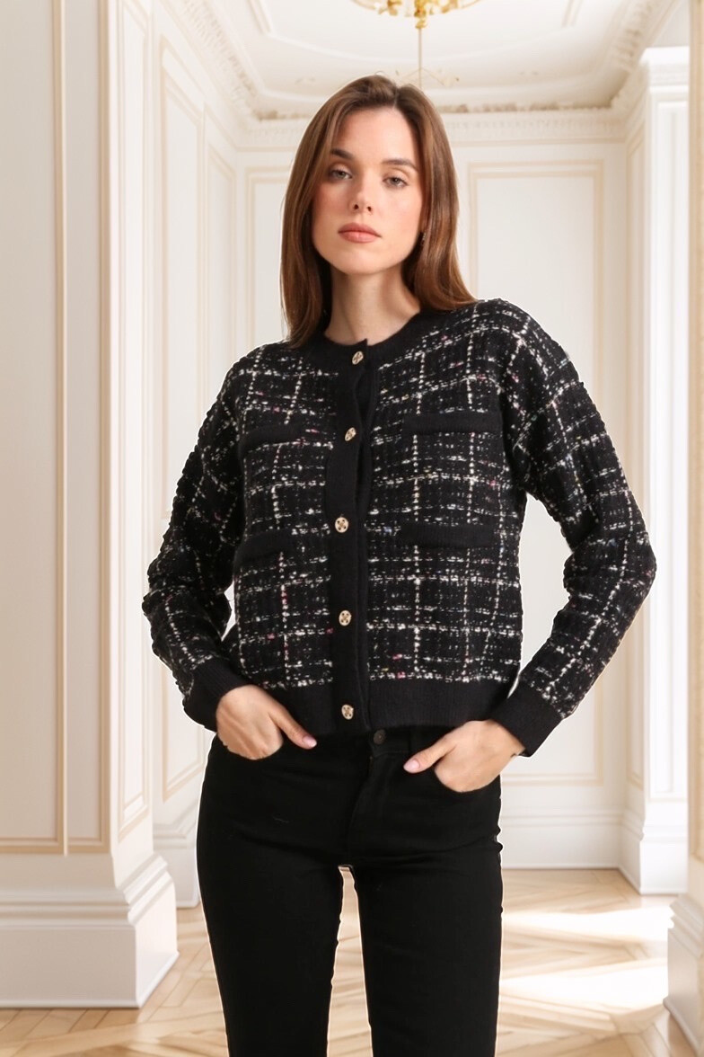 Großhändler J&H Fashion - Übergroßer Strickpullover mit Spitzenschleifeneinlage