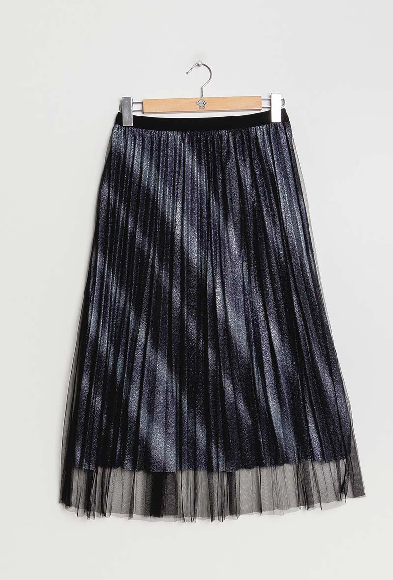 Grossista J&H Fashion - Gonna plissettata iridescente