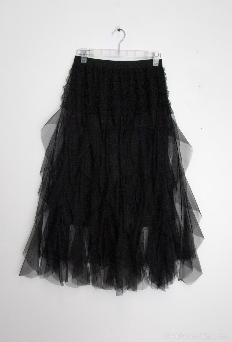 Grossista J&H Fashion - Gonna in tulle a balze con elastico in vita