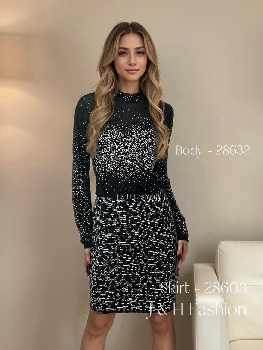 Großhändler J&H Fashion - Tüll-Set mit Strasssteinen für eine schicke, elegante Party