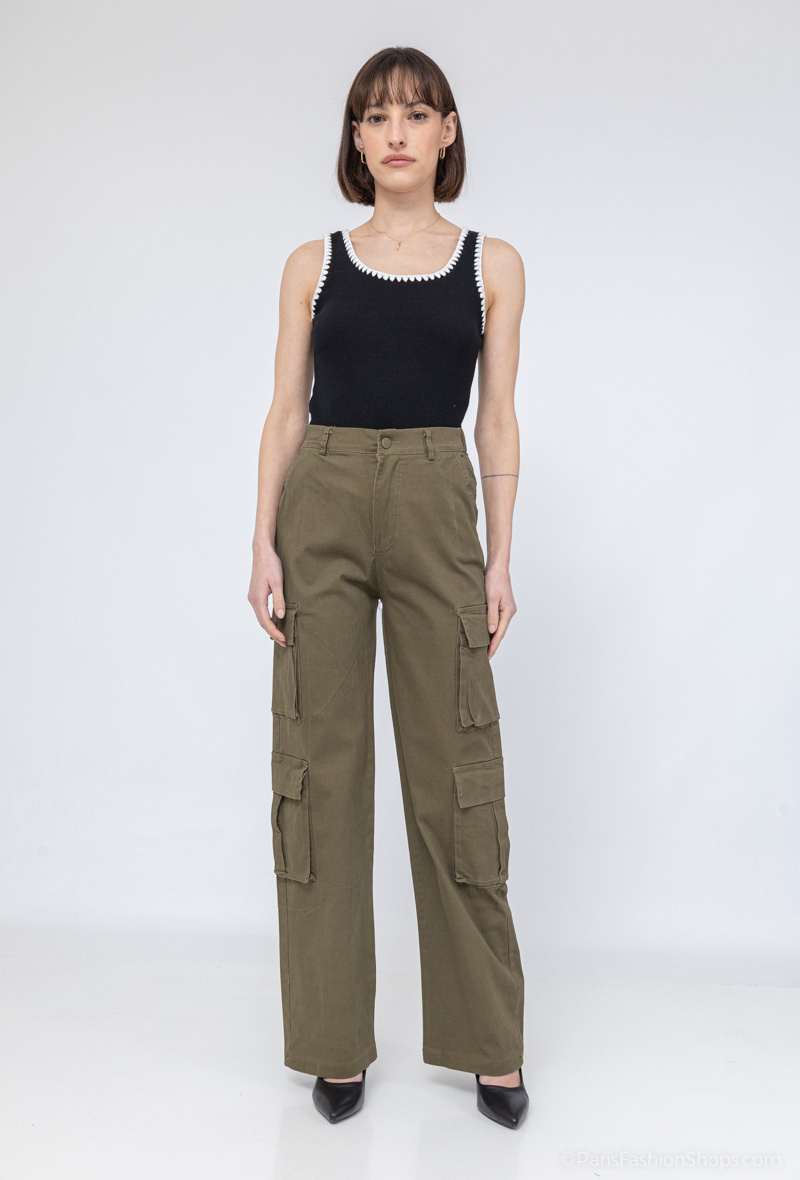 Wholesaler J&H Fashion - Straight cotton cargo pants