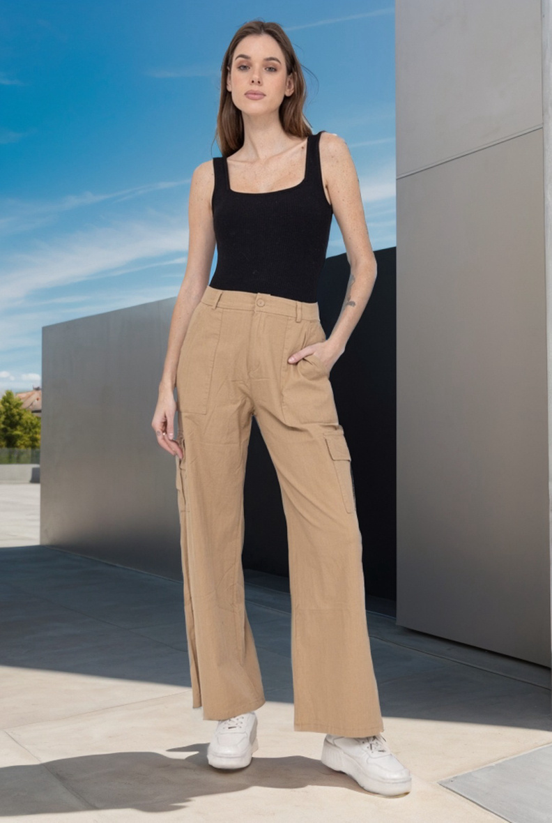Grossista J&H Fashion - Pantaloni cargo in cotone taglio dritto