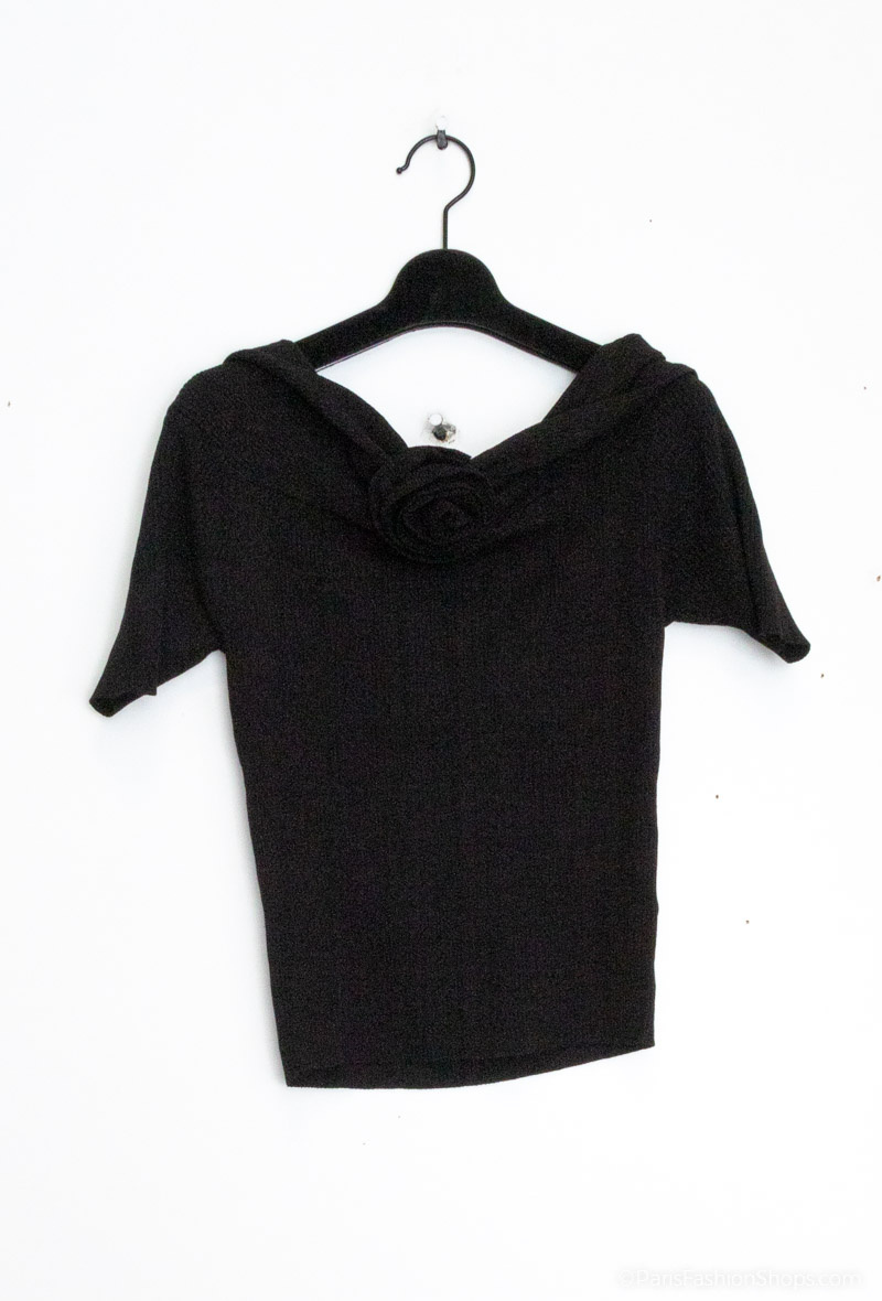 Grossista J&H Fashion - Maglione a maglia floreale, scollo a barca, manica corta