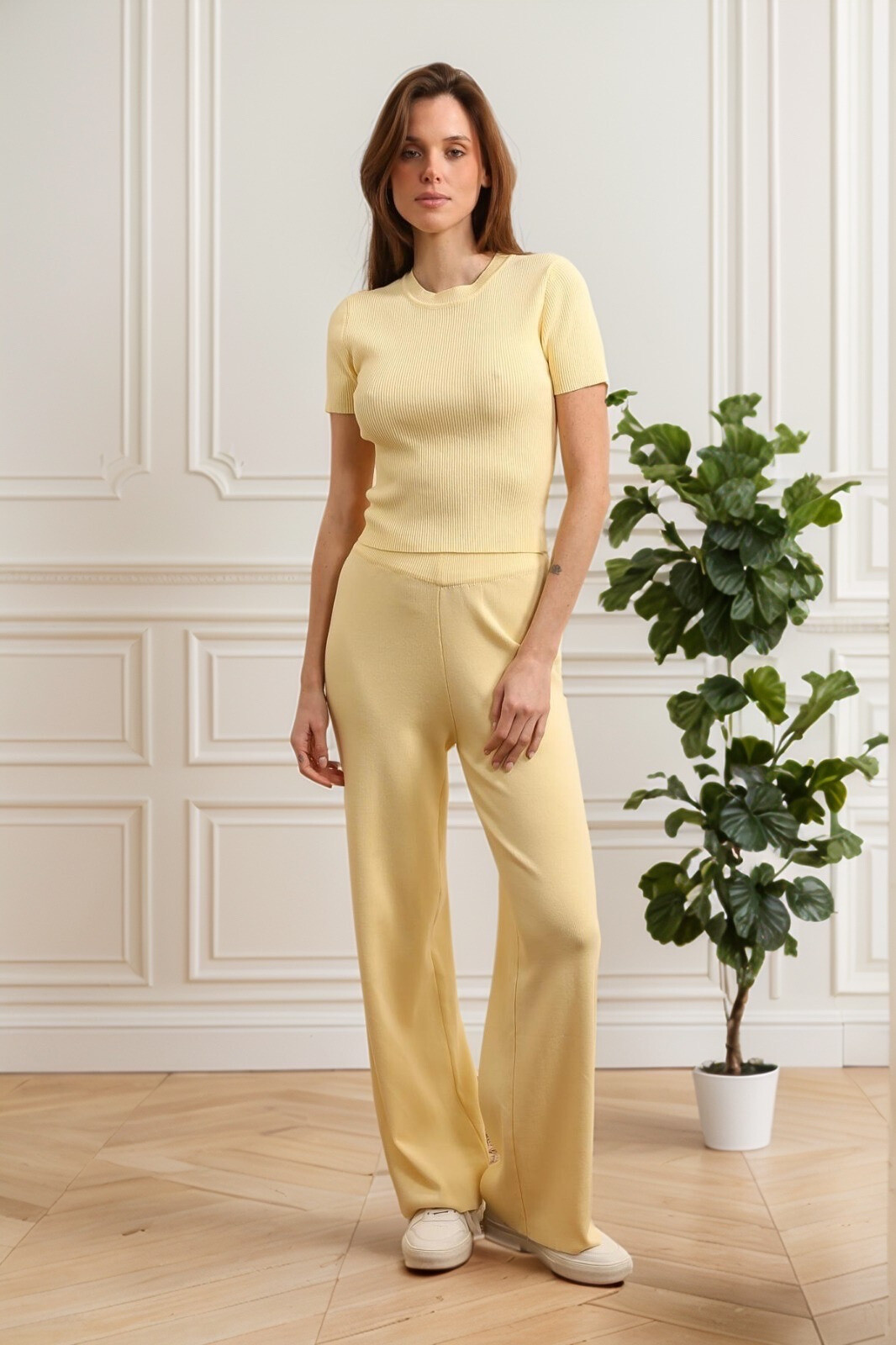 Wholesaler J&H Fashion - 2 -room Sweater 2 Short sleeve and high helled waist pants in mesh