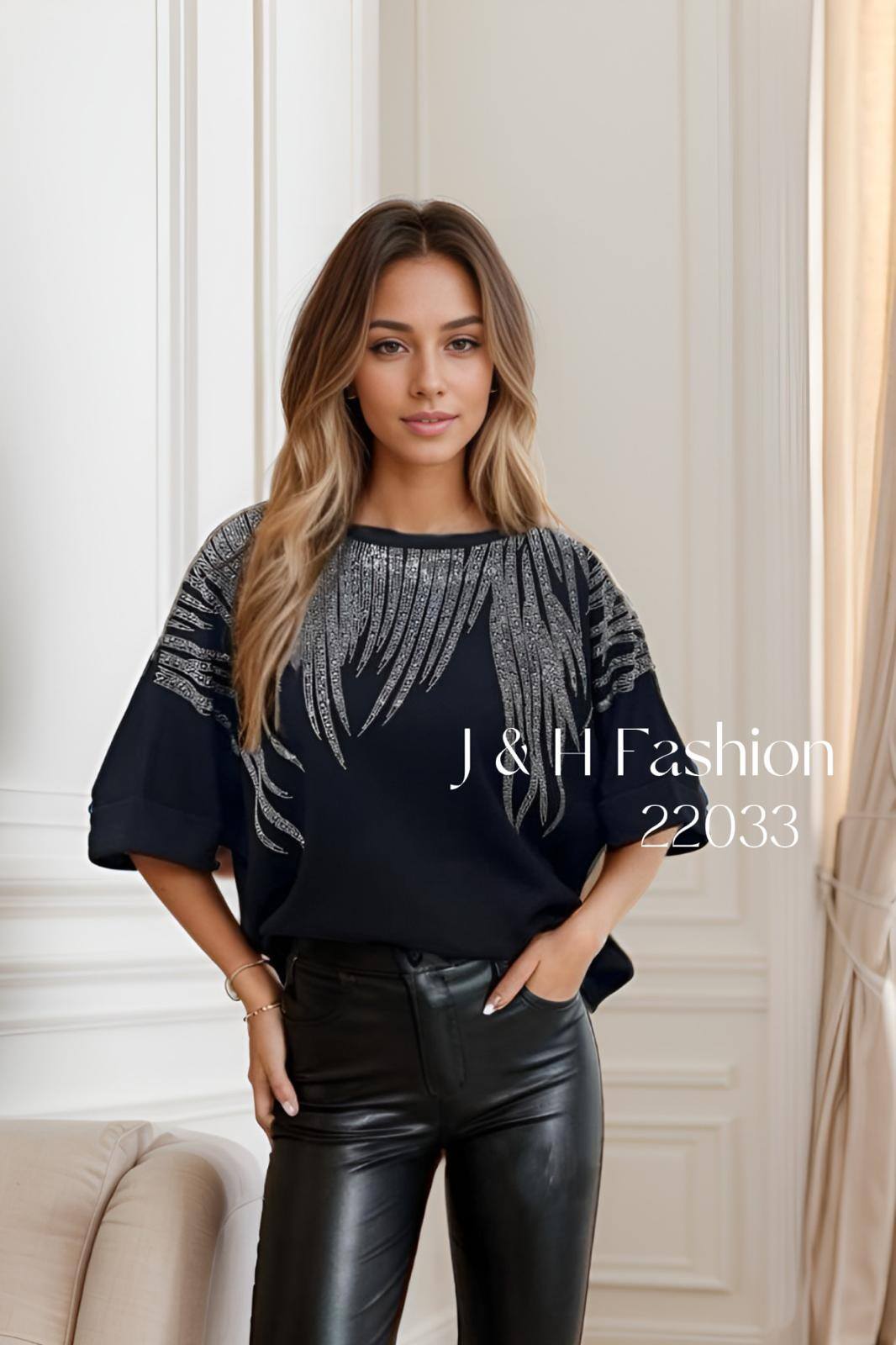 Grossista J&H Fashion - Maglia oversize a maniche corte con lucchetto decorativo