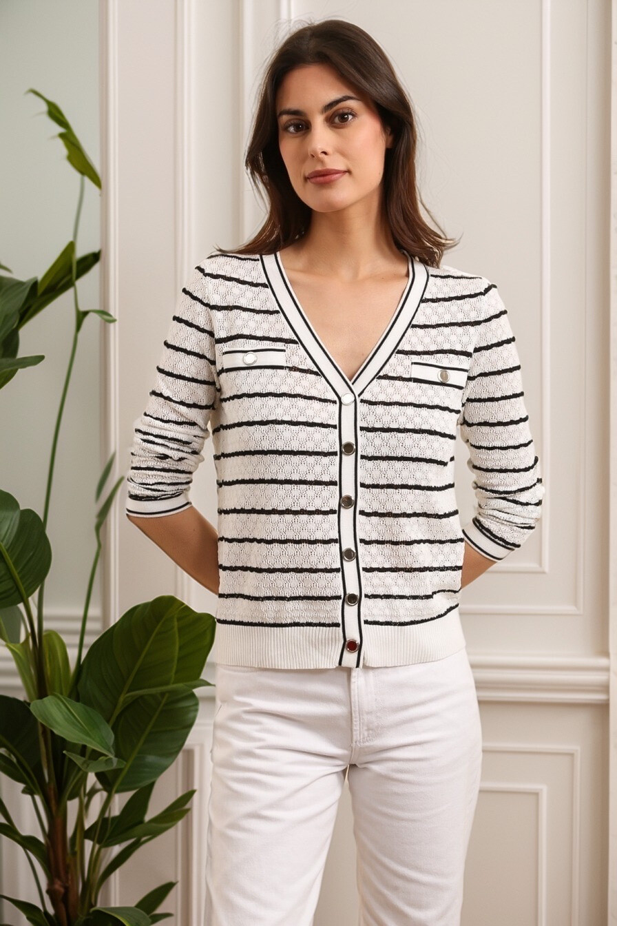 Grossista J&H Fashion - Manico d'argento -maglione da mesh scioccante