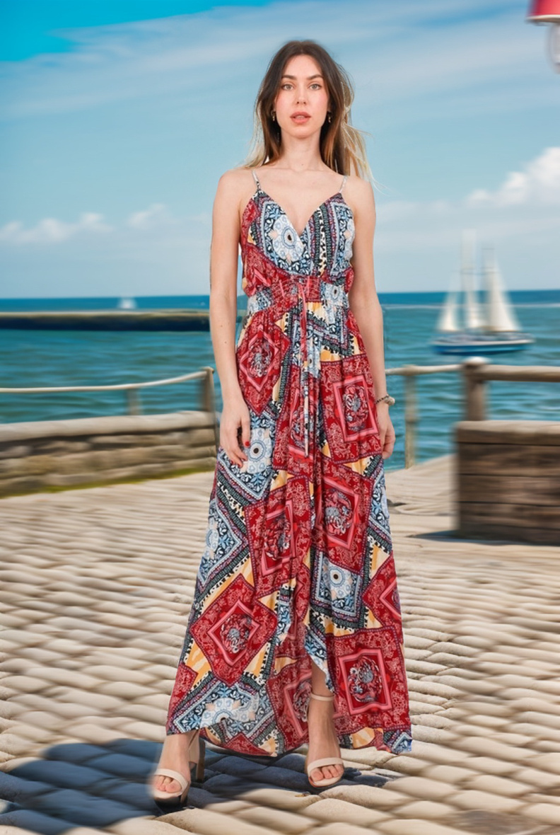 Mayorista J&H Fashion - Vestido largo floral