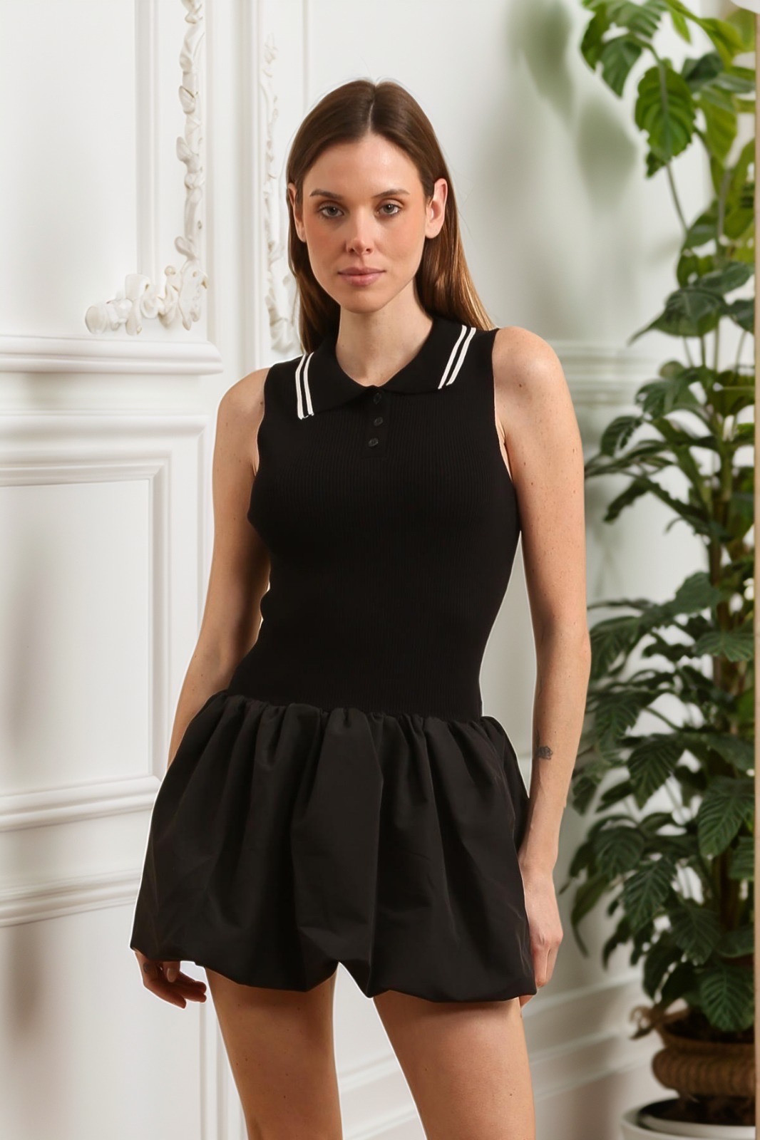 Grossiste J&H Fashion - Robe en maille avec bas de jupe ample ballon