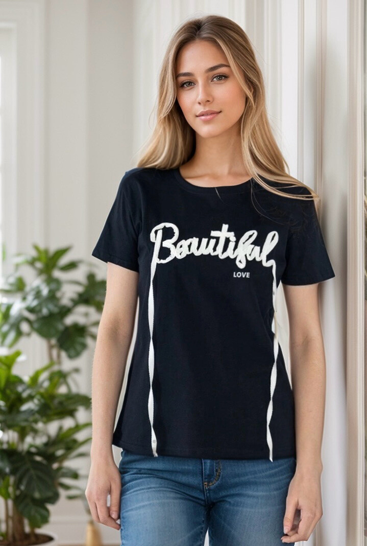 Großhändler J&H Fashion - T-Shirt mit Hasen-Strasssteinen