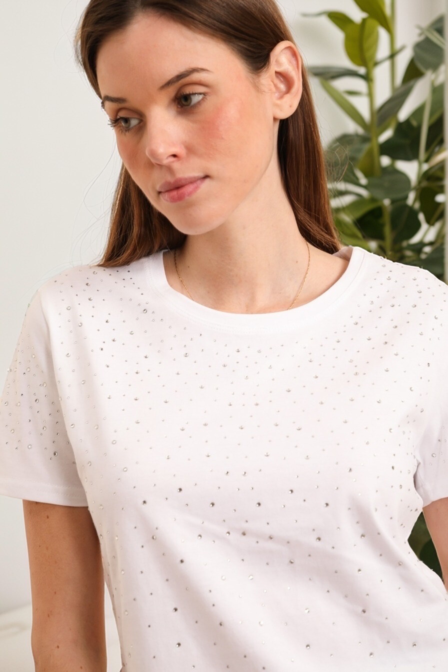 Wholesaler J&H Fashion - Cotton t-shirt with elegant chic female