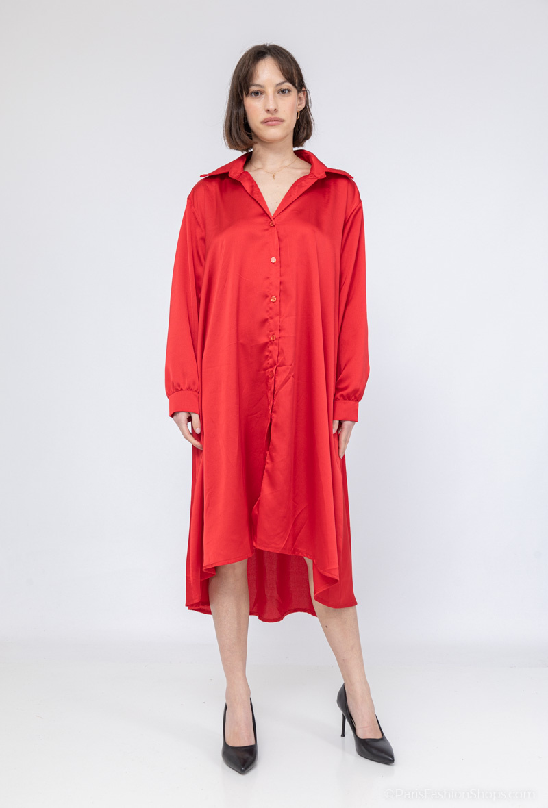 Wholesaler J&L Style - Oversized satin shirt