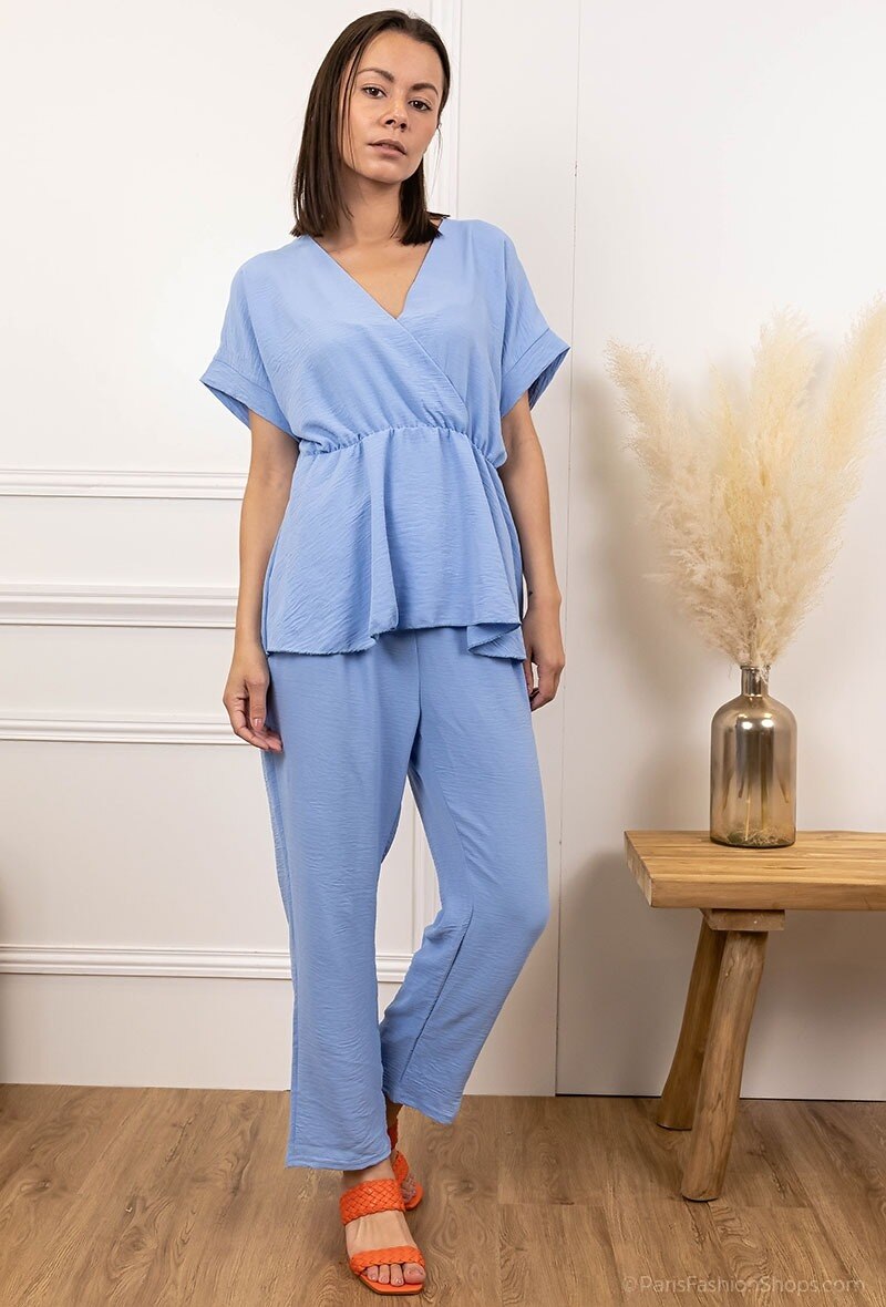 Wholesaler J&L Style - Wrap blouse and pants