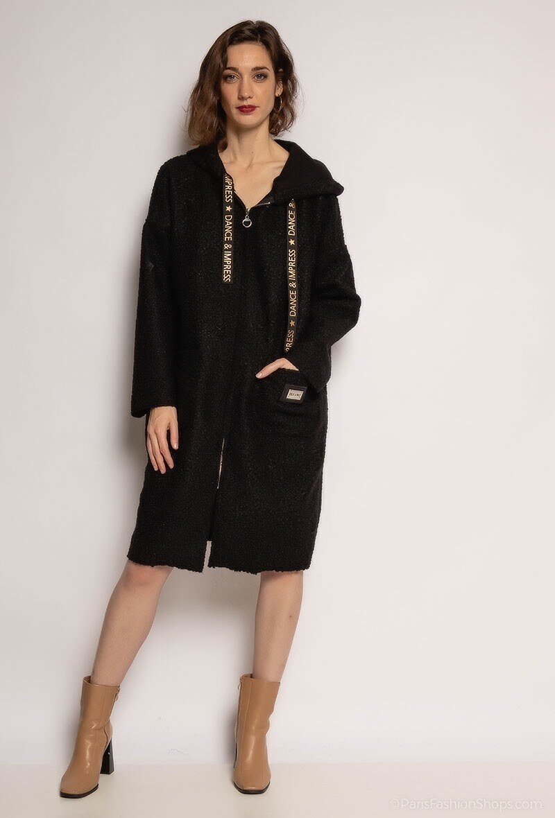 Großhändler J&L Style - Langer Sweatshirt aus Bouclé-Wolle