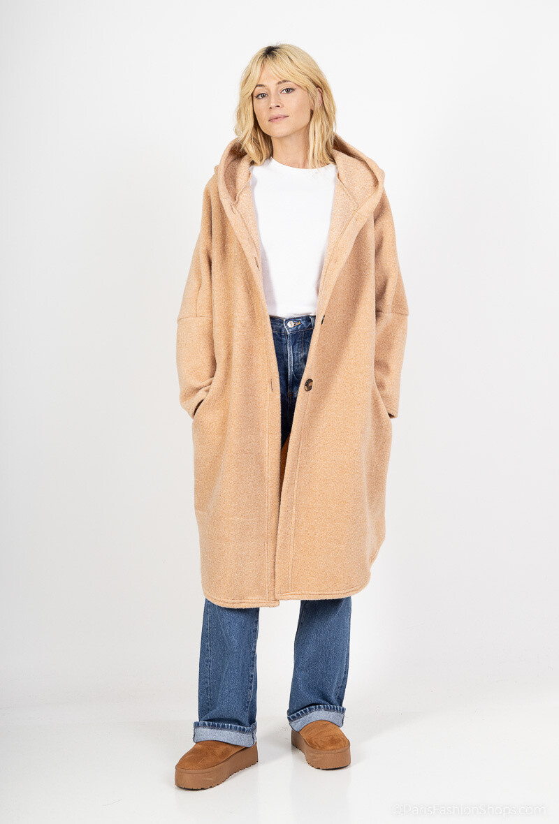 Wholesaler J&L Style - Hooded and buttoned coat