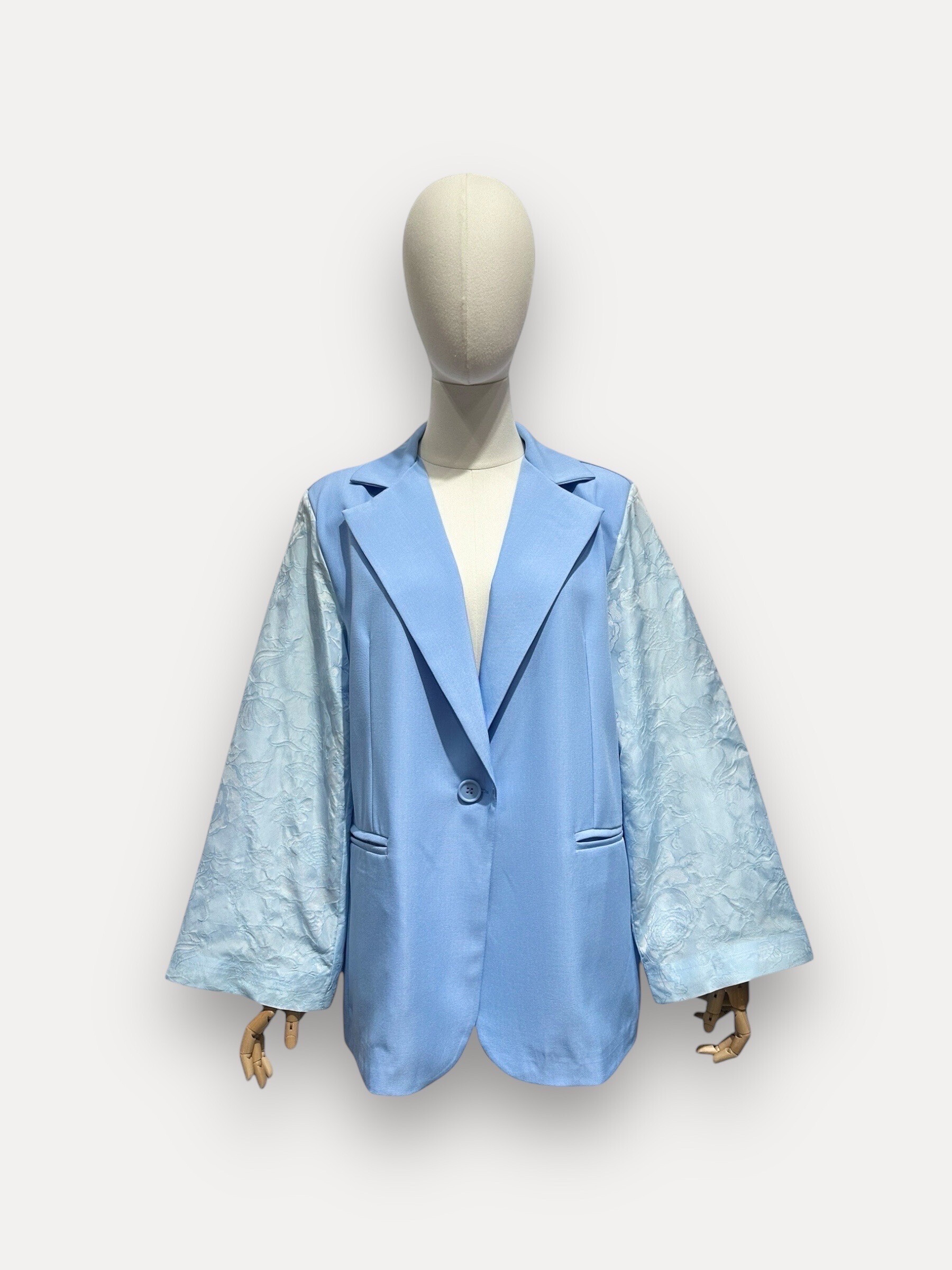 Grossiste J&L - Blazer À Manches Longues Imprimée Fleuris Dorée