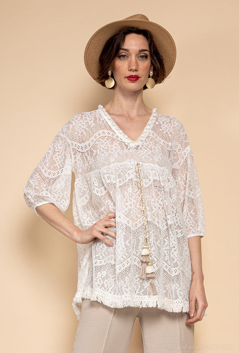 Grossista J&L - Blusa in pizzo