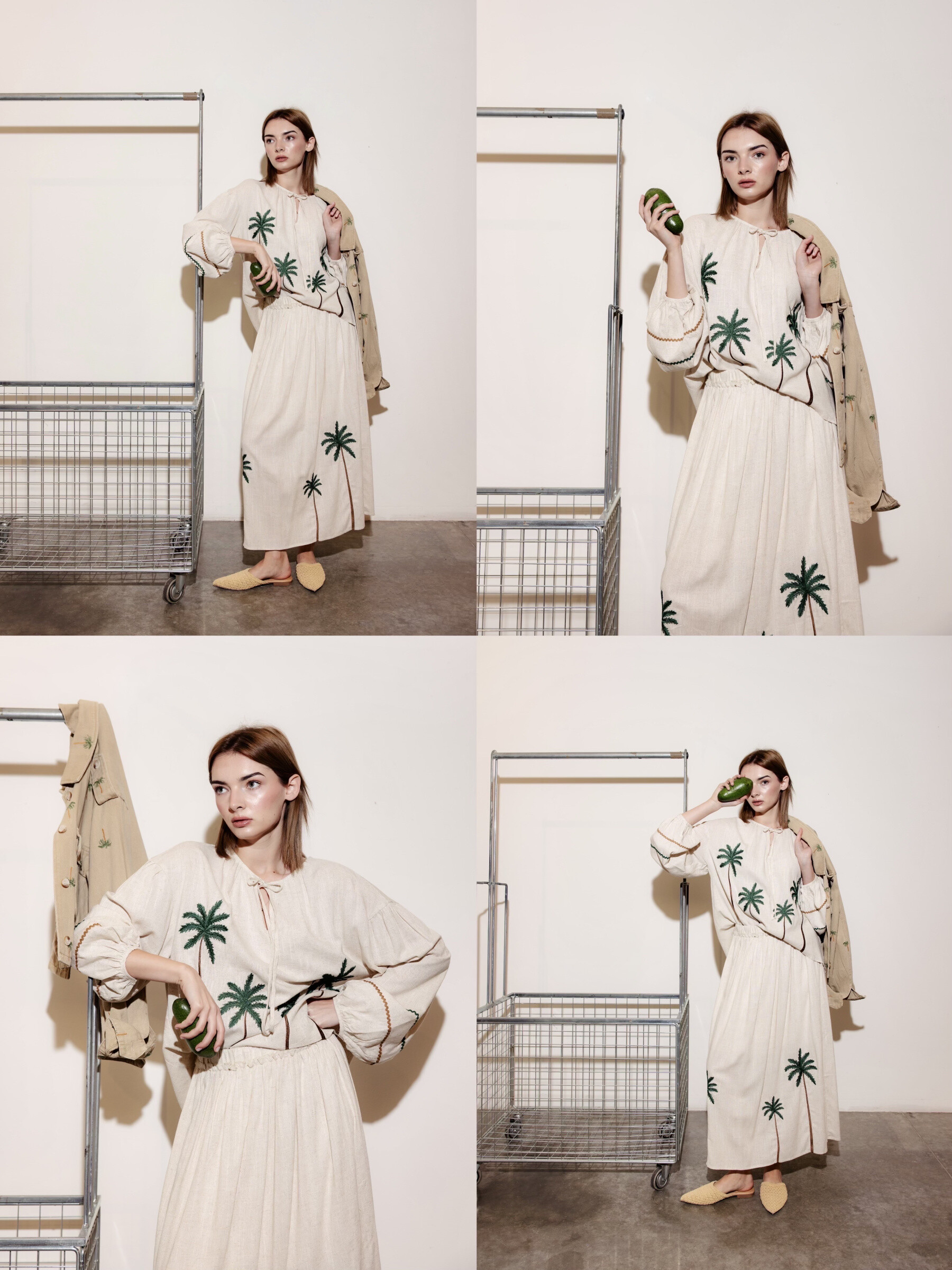 Wholesaler J&L - Long sleeve blouse Palm pattern