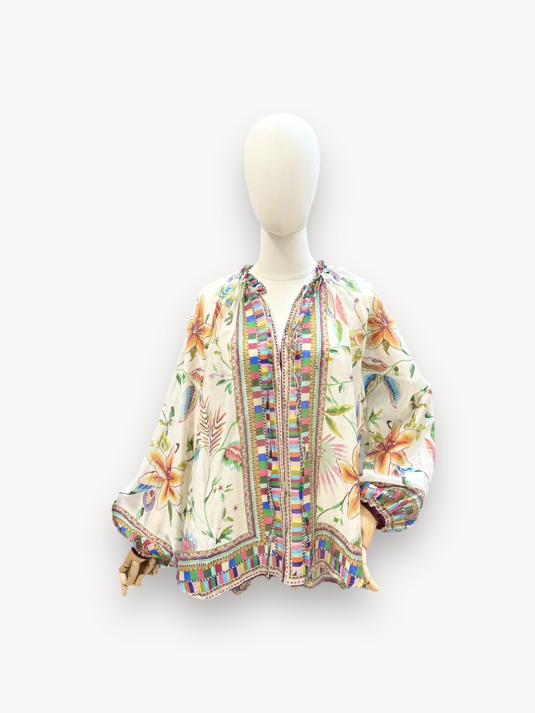 Großhändler J&L - Bluse mit langer Ärmel mit Blumenmuster