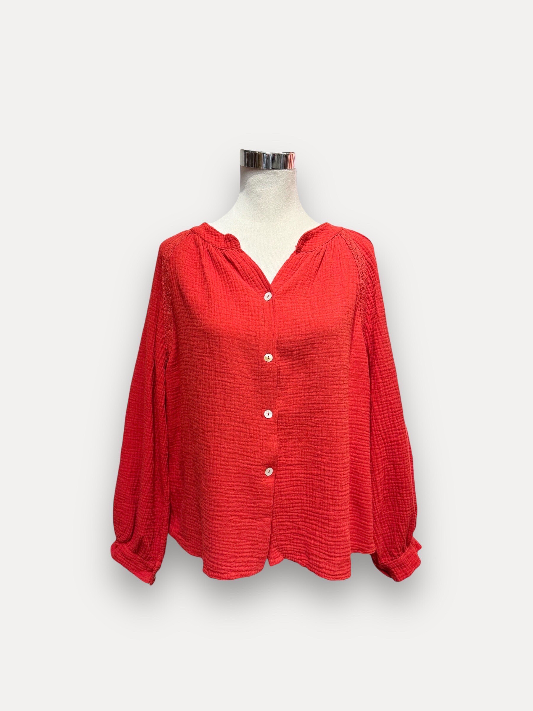 Wholesaler J&L - Cotton gas long -sleeved blouse