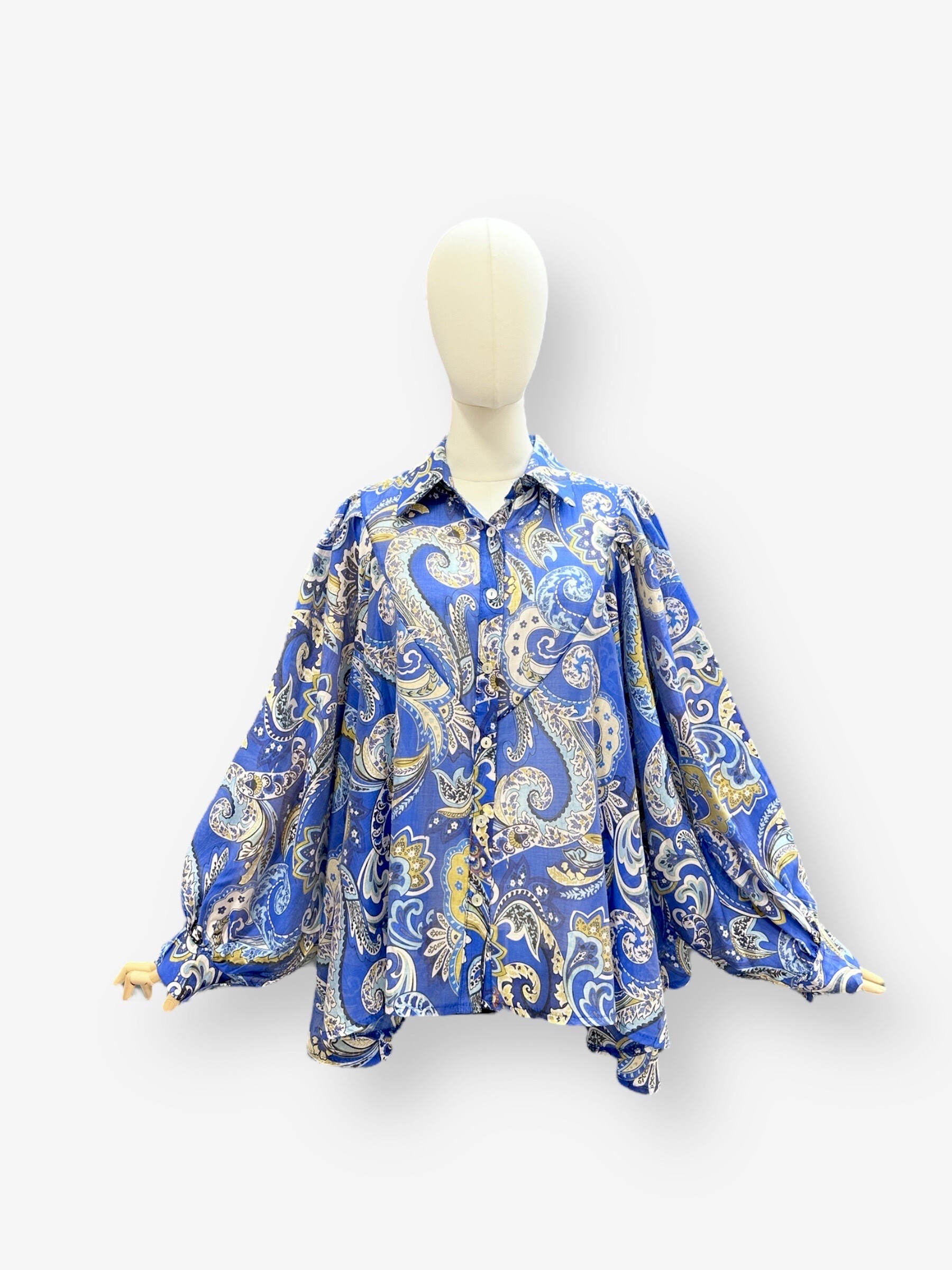 Wholesaler J&L - Fluid long -sleeved blouse with paisley print