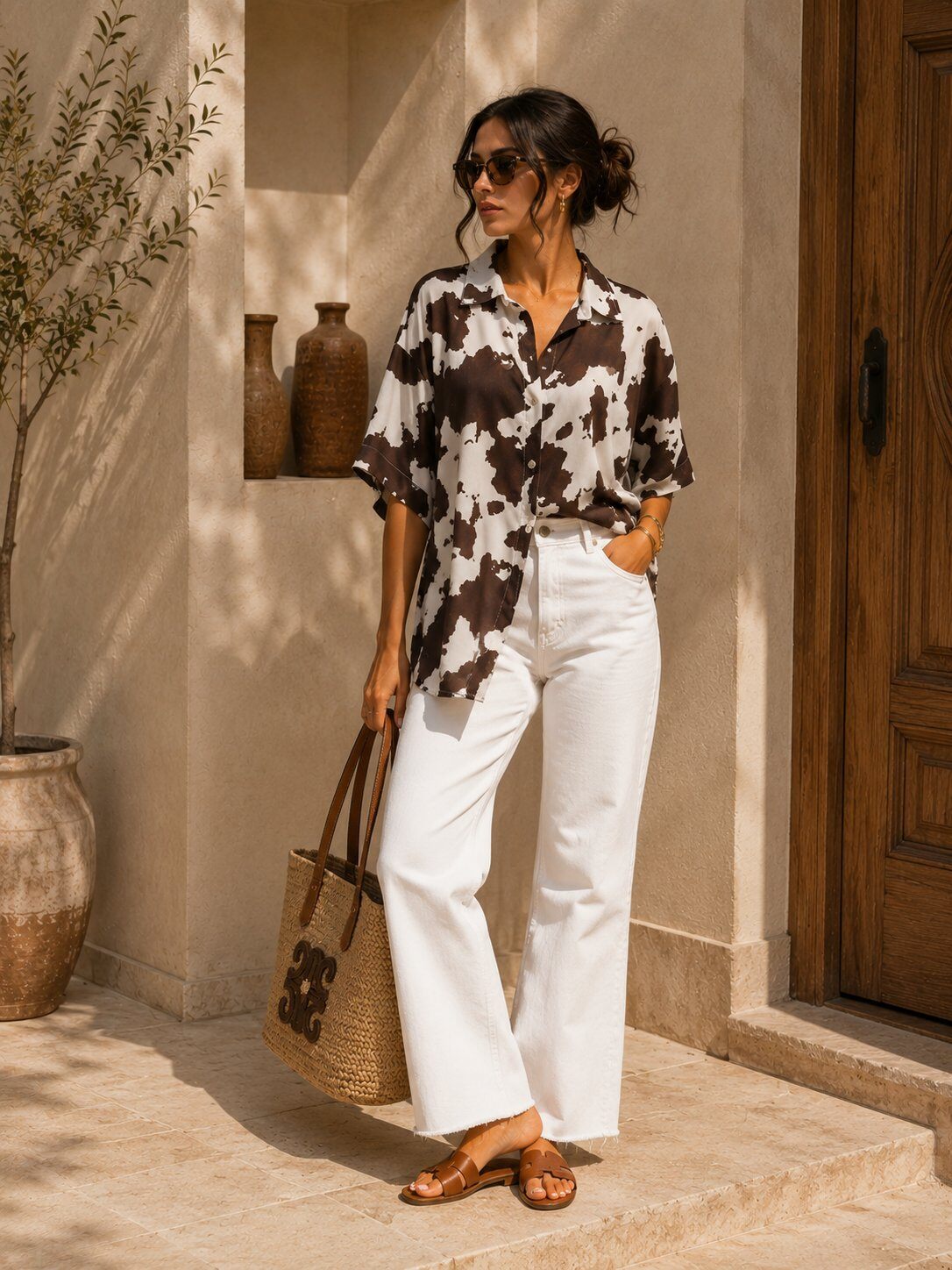 Großhändler J&L - Oversize-Hemd im Western-Stil