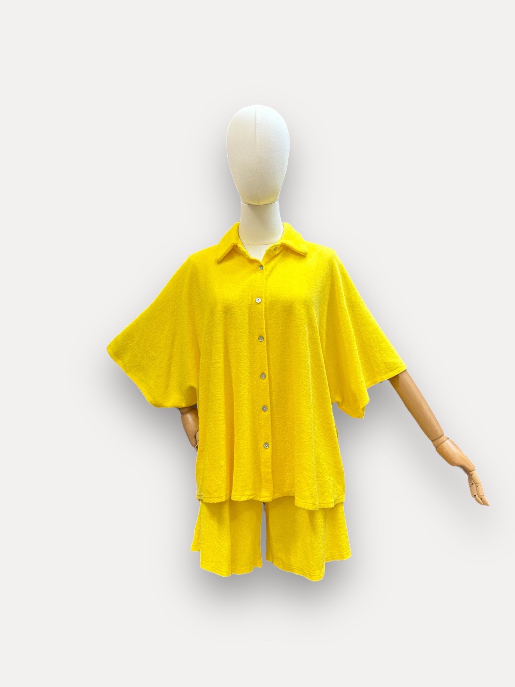 Wholesaler J&L - Syllia shirt with short sleeve in a plain sponge