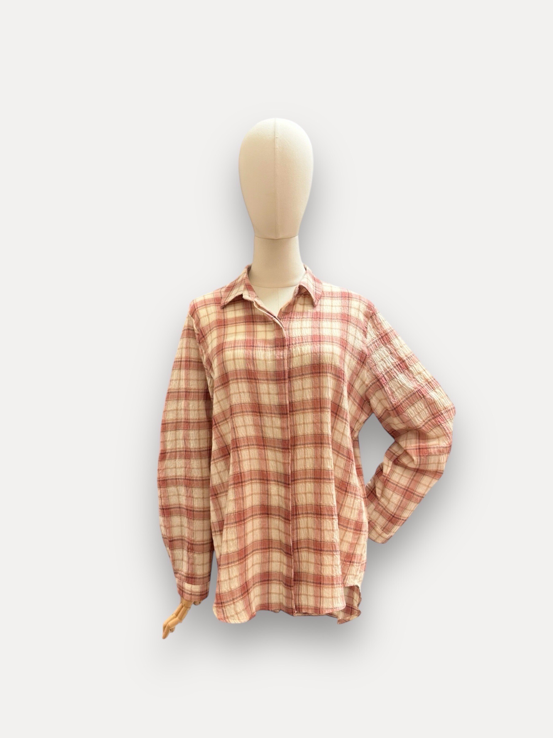 Wholesaler J&L - Simple Plaid Long Sleeve Shirt