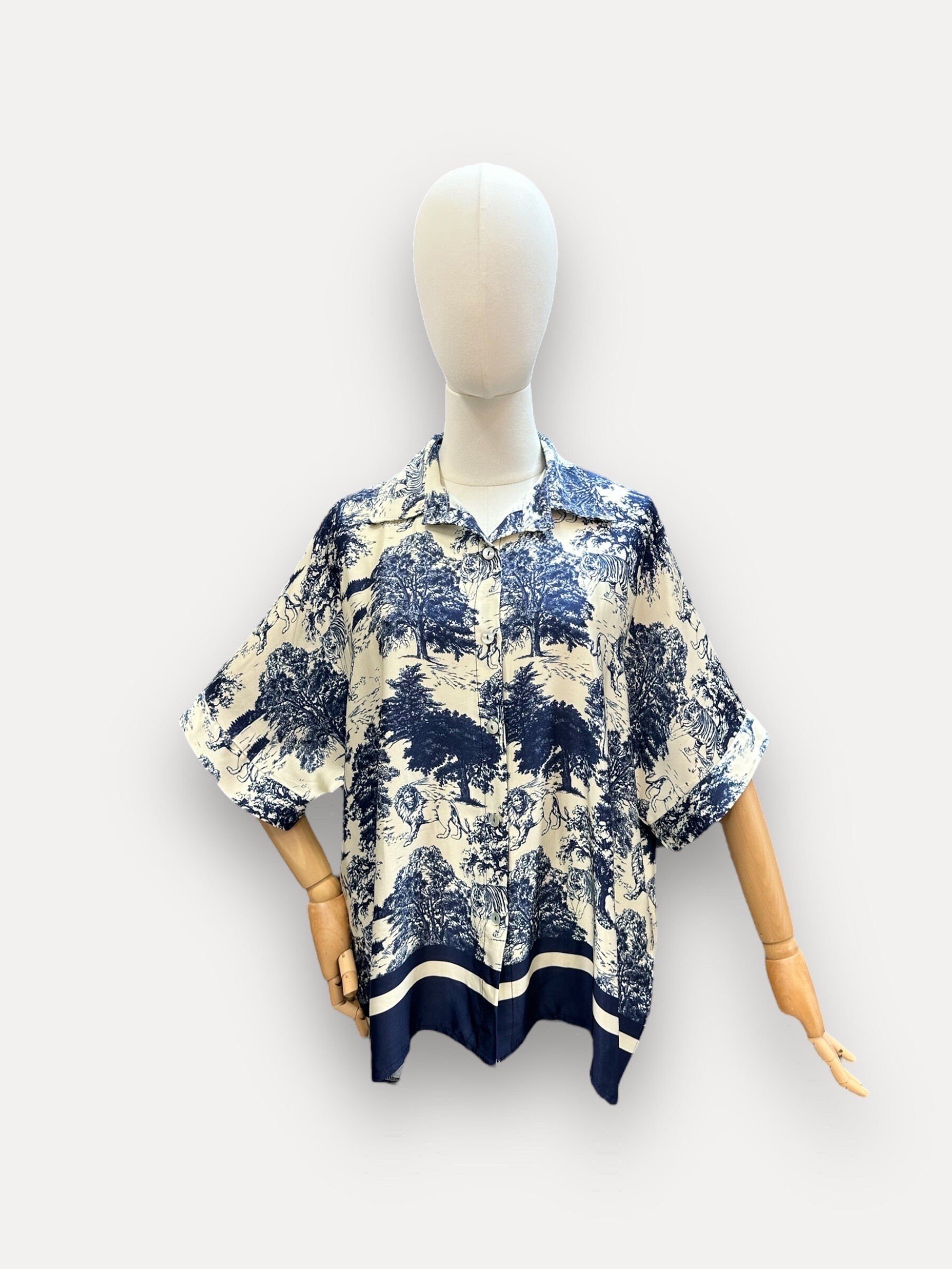 Grossiste J&L - Chemise À Manches Courte À Motif Toile De Jouy