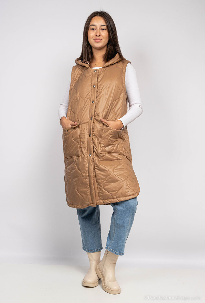 Wholesaler J&L - Sleeveless hooded down jacket