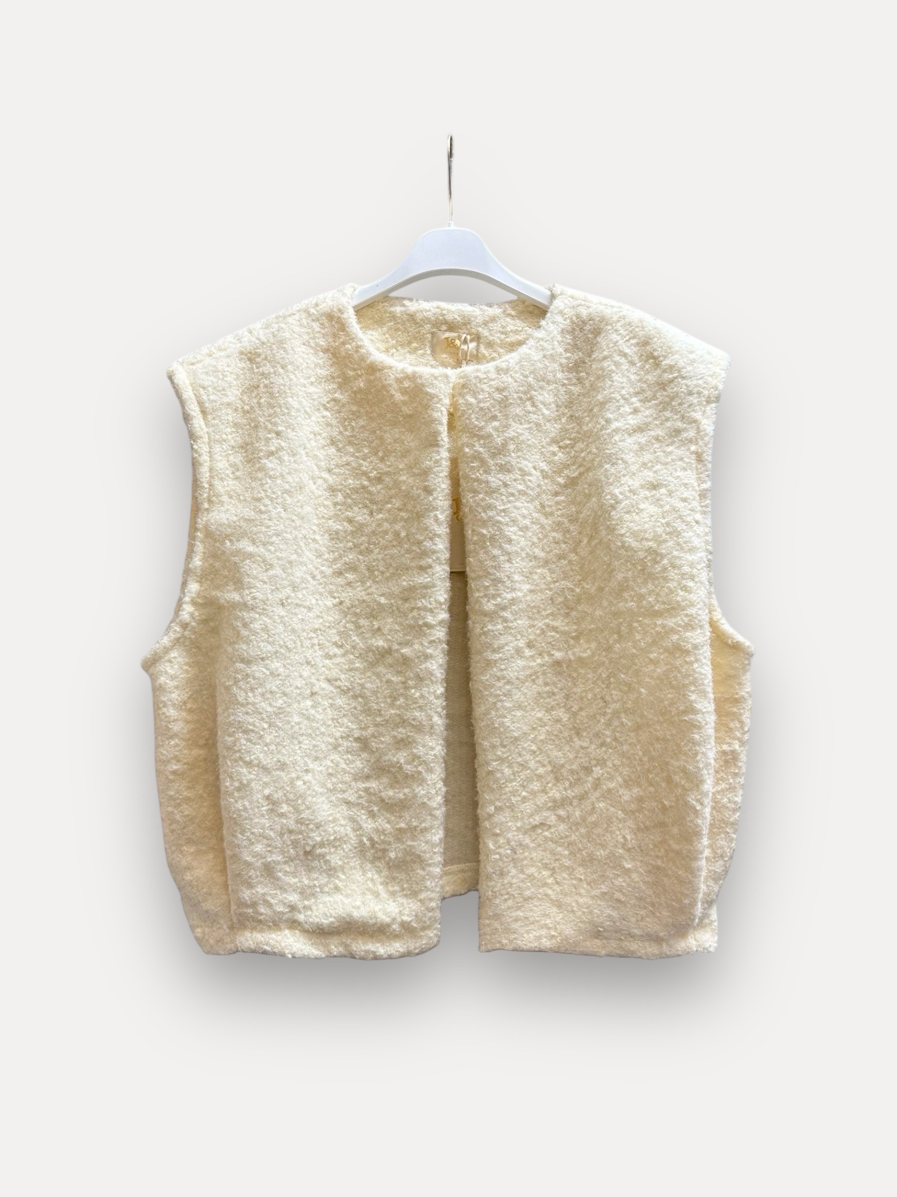 Grossista J&L - Gilet ASHLEY Senza Maniche Aperto in Tessuto Spazzolato