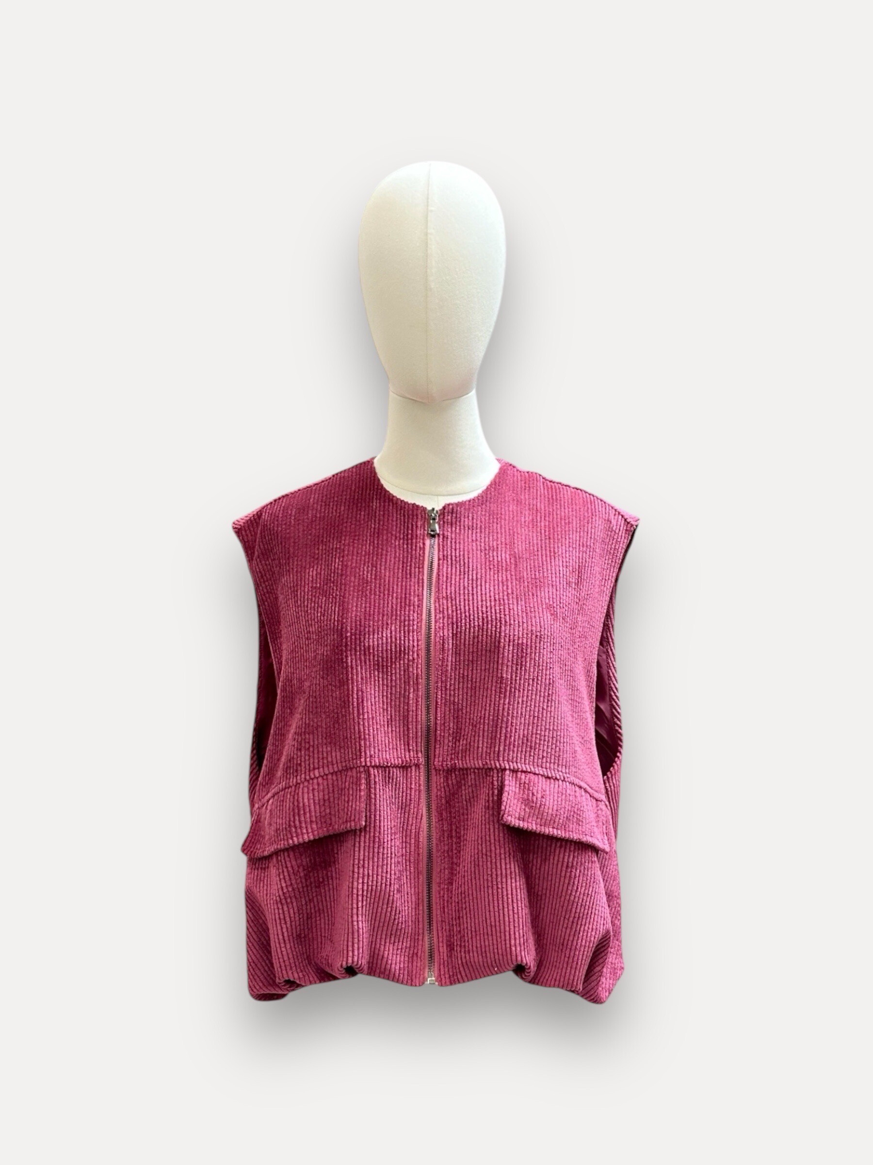 Grossista J&L - Gilet senza maniche in velluto stile cargo