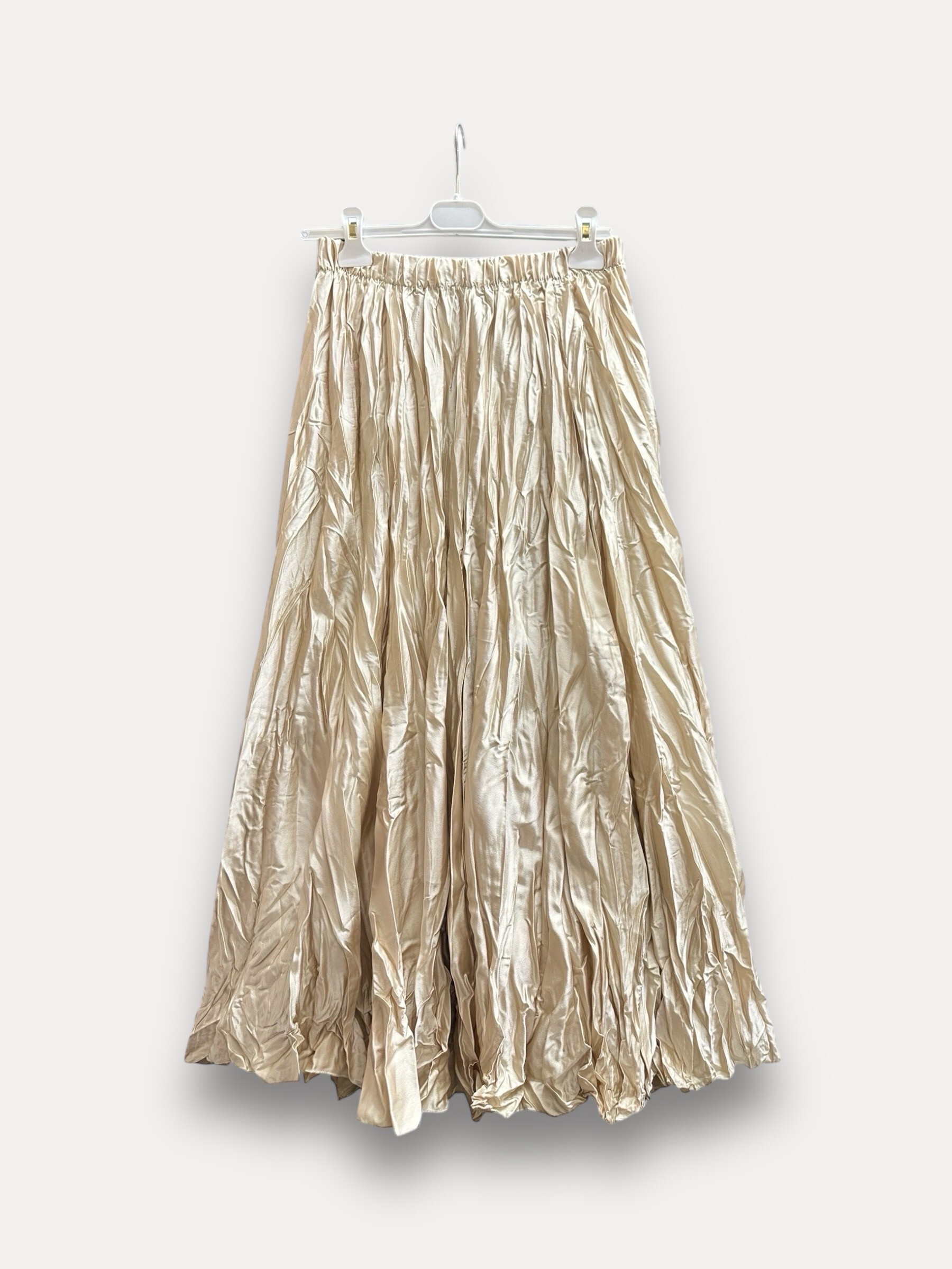 Wholesaler J&L - SAFIA Skirt Long Plain Satin Wide Draped Effect