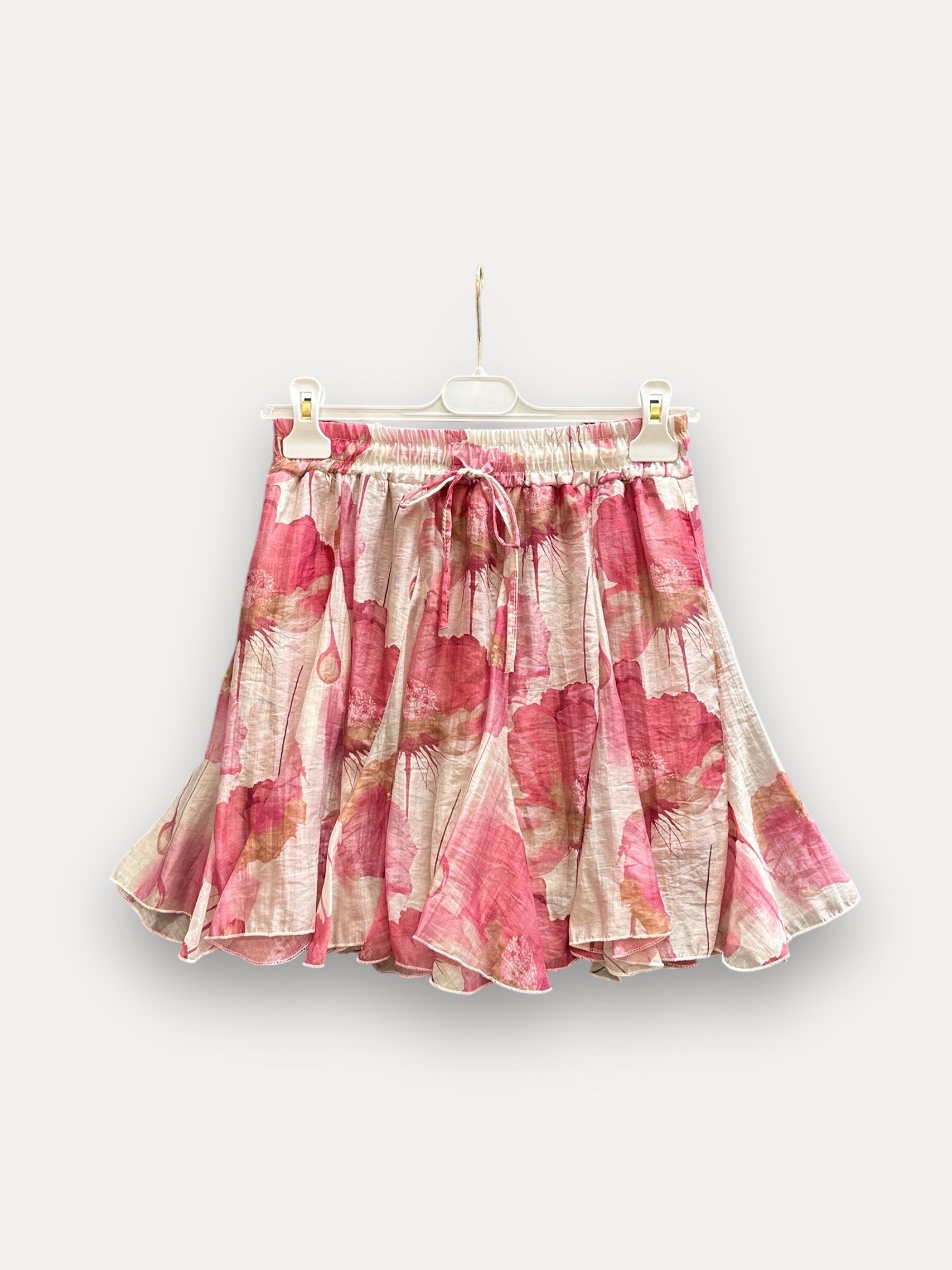 Wholesaler J&L - Short steering wheel skirt with Lyocell flower print