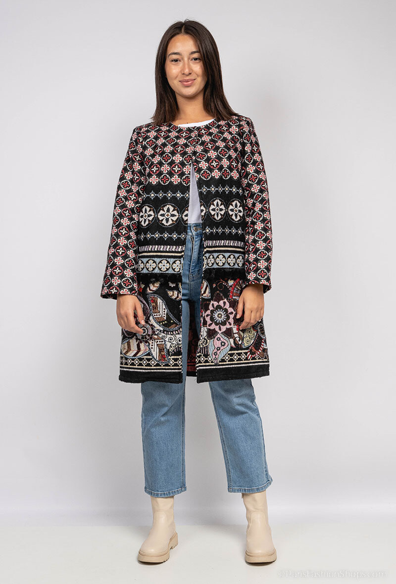 Wholesaler J&L - Graphic pattern coat
