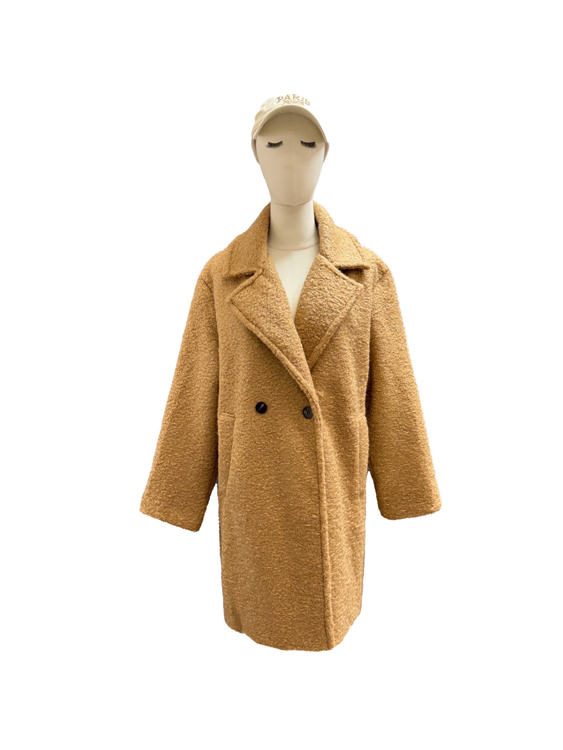 Wholesaler J&L - Thick Soft Mid-Length Long Sleeve Coat