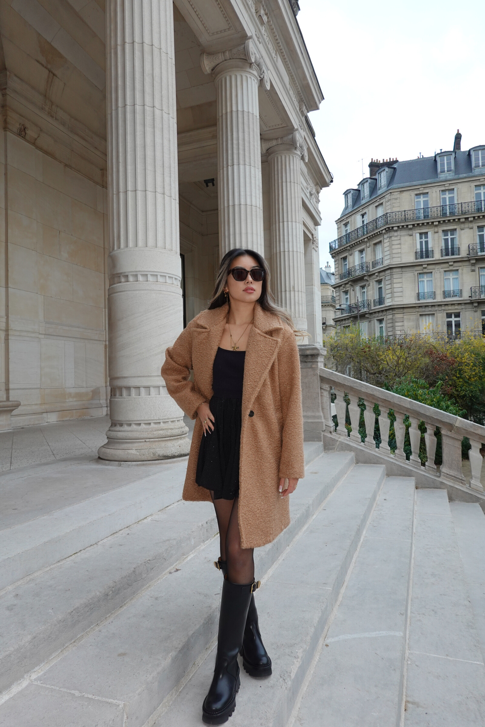 Wholesaler J&L - Thick Soft Mid-Length Long Sleeve Coat