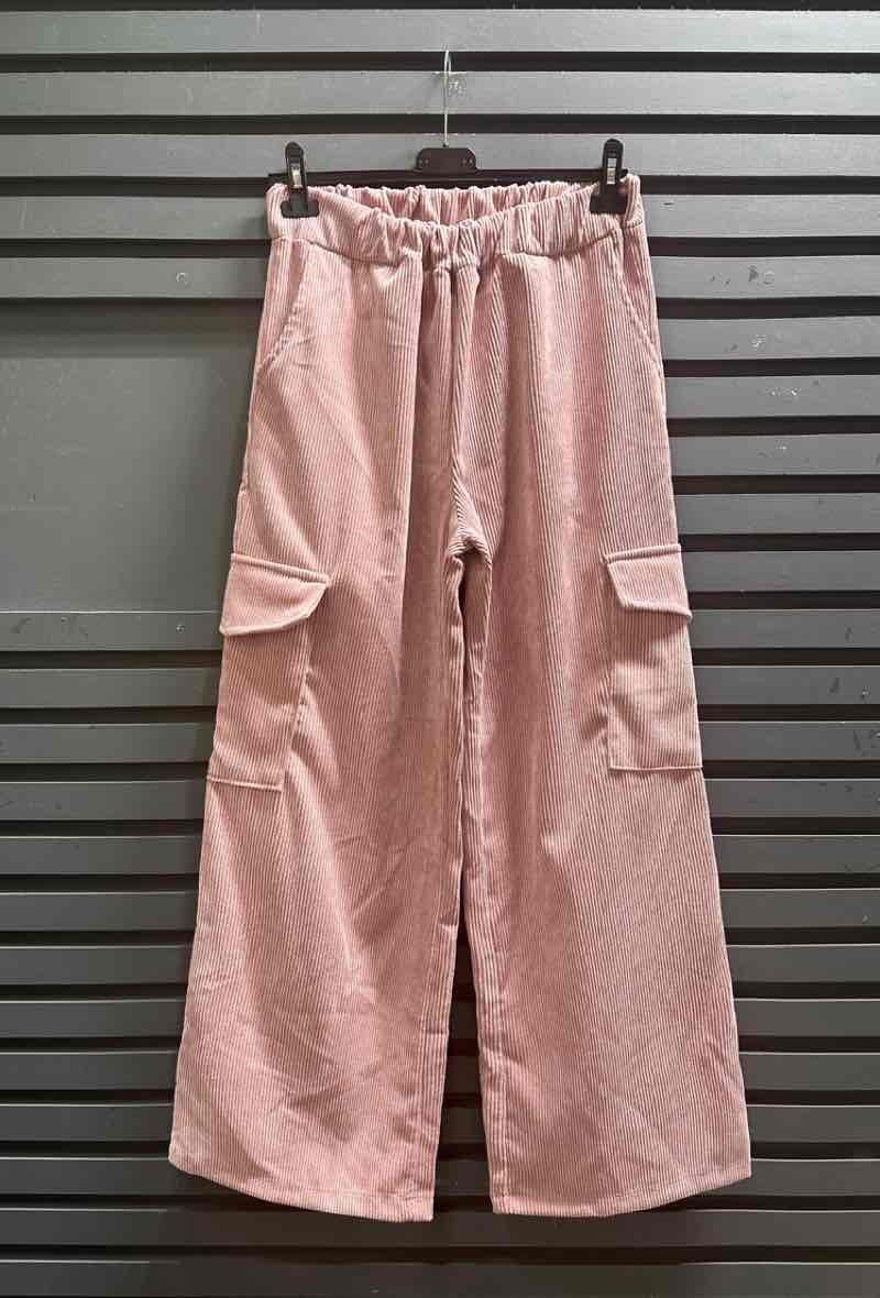 Wholesaler J&L - VELVET CARGO PANTS